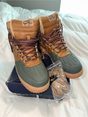 Nike Air Force 1 Duckboot Beechtree Dark Army Gum Boots Men’s 8.5 OG Box